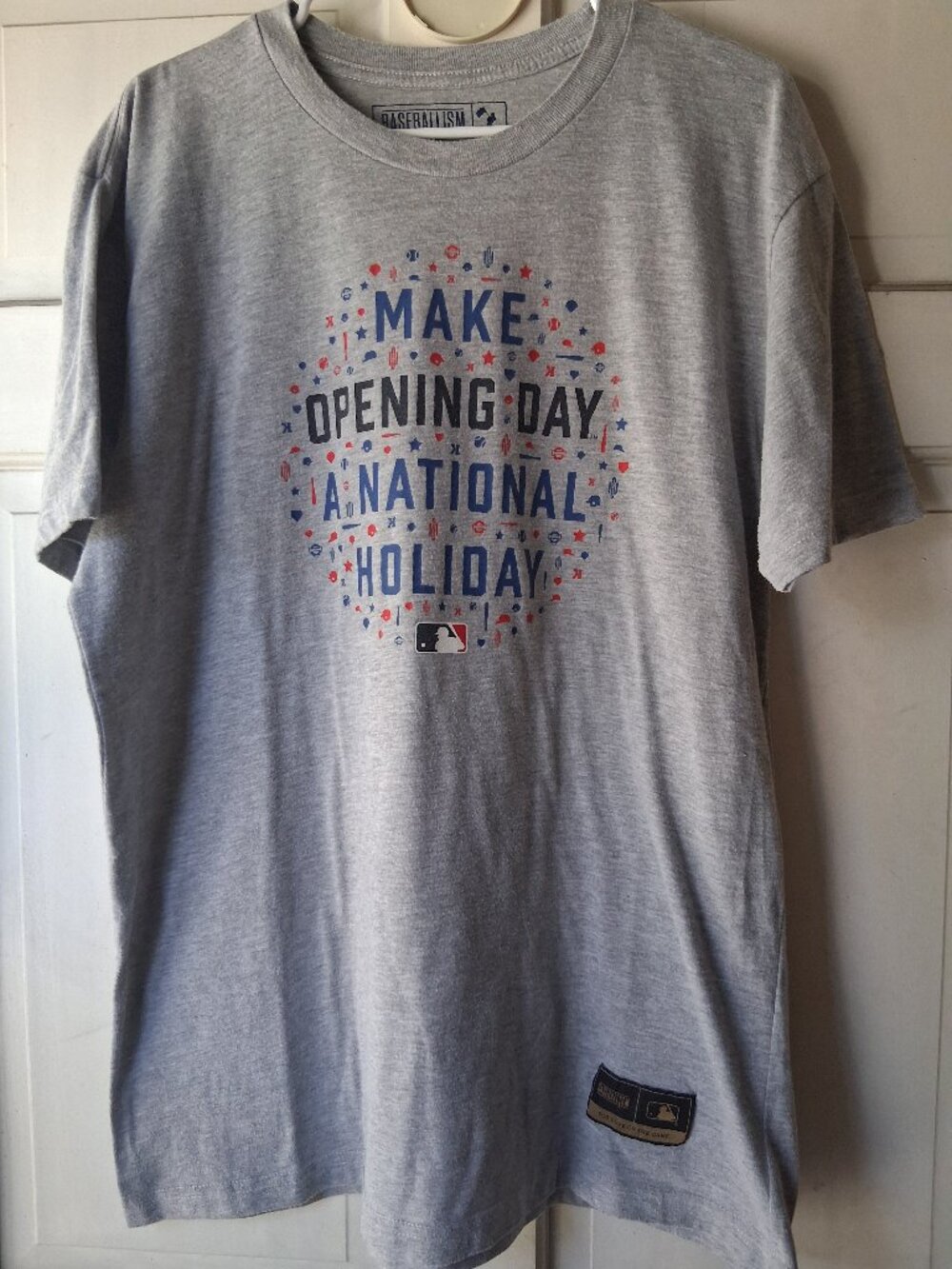 Baseballism “Make Opening Day A National Holiday” T-Shirt Size XL